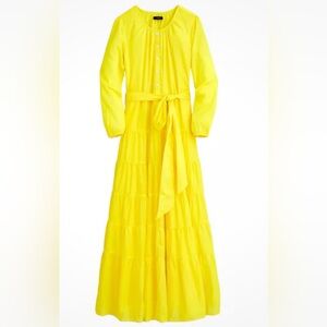 J. Crew Belted button-up maxi dress